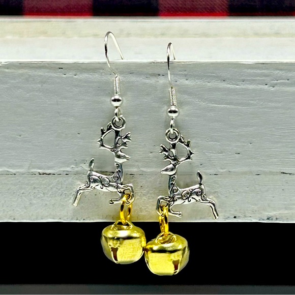 Handmade Sterling Silver Reindeer Earrings! - Picture 7 of 7